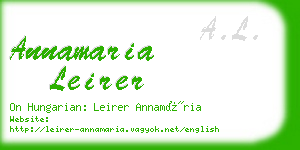 annamaria leirer business card